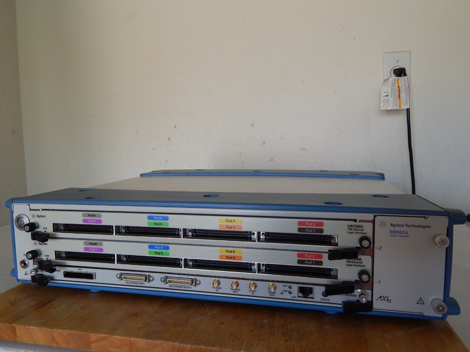 Agilent M9502A, 2 0f U4154A 136 Channel Logic Analyzer & 8 U4201A Digital Pods Agilent M9502A, 2 0f U4154A 136 Channel Logic Analyzer & 8 U4201A Digital Pods
